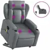 Image de Fauteuil Inclinable De Massage Électrique Gris Similicuir Vidaxl