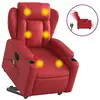Image de Vidaxl fauteuil inclinable de massage électrique rouge similicuir