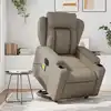 Image de Fauteuil Inclinable De Massage Électrique Cappuccino Similicuir Vidaxl