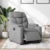 Image de Fauteuil Inclinable Électrique Gris Clair Tissu Vidaxl