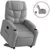 Image de Fauteuil Inclinable Électrique Gris Clair Tissu Vidaxl