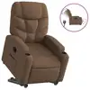 Image de Vidaxl fauteuil inclinable électrique marron tissu