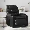 Image de Fauteuil De Massage Inclinable Électrique Noir Similicuir Vidaxl
