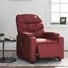 Image de Fauteuil De Massage Inclinable Électrique Rouge Bordeaux Vidaxl