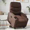 Image de Fauteuil Inclinable Électrique Marron Similicuir Vidaxl