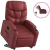 Image de Fauteuil Inclinable Électrique Rouge Bordeaux Similicuir Vidaxl