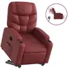Image de Vidaxl fauteuil inclinable électrique rouge bordeaux similicuir