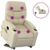 Image de Vidaxl fauteuil inclinable de massage électrique crème similicuir