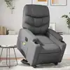Image de Fauteuil Inclinable De Massage Électrique Gris Similicuir Vidaxl