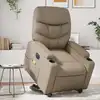 Image de Fauteuil Inclinable De Massage Électrique Cappuccino Similicuir Vidaxl
