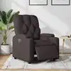 Image de Fauteuil Inclinable Électrique Marron Foncé Tissu Vidaxl