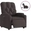 Image de Vidaxl fauteuil inclinable électrique marron foncé tissu