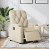 Image de Fauteuil Inclinable Électrique Crème Tissu Vidaxl