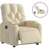Image de Vidaxl fauteuil inclinable électrique crème tissu