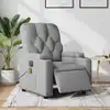 Image de Fauteuil De Massage Inclinable Électrique Gris Clair Tissu Vidaxl