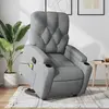 Image de Fauteuil De Massage Inclinable Gris Clair Tissu Vidaxl