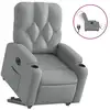 Image de Vidaxl fauteuil inclinable électrique gris clair tissu