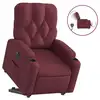 Image de Vidaxl fauteuil inclinable électrique rouge bordeaux tissu