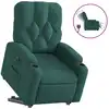 Image de Fauteuil Inclinable Électrique Vert Foncé Tissu Vidaxl