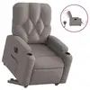 Image de Vidaxl fauteuil inclinable électrique taupe tissu