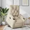Image de Fauteuil Inclinable Électrique Crème Tissu Vidaxl