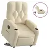 Image de Vidaxl fauteuil inclinable électrique crème tissu
