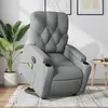Image de Fauteuil Inclinable De Massage Électrique Gris Clair Tissu Vidaxl