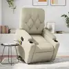 Image de Fauteuil Inclinable De Massage Crème Similicuir Vidaxl