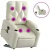 Image de Fauteuil Inclinable De Massage Électrique Crème Similicuir Vidaxl