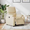Image de Fauteuil Inclinable Électrique Crème Tissu Vidaxl