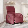 Image de Fauteuil De Massage Inclinable Électrique Rouge Bordeaux Tissu Vidaxl