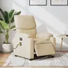Image de Fauteuil Inclinable De Massage Électrique Crème Tissu Vidaxl