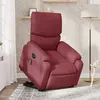 Image de Fauteuil Inclinable De Massage Électrique Rouge Bordeaux Tissu Vidaxl