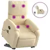 Image de Vidaxl fauteuil inclinable de massage électrique crème tissu