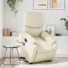 Image de Fauteuil Inclinable De Massage Électrique Crème Similicuir Vidaxl