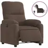 Image de Vidaxl fauteuil inclinable électrique marron tissu microfibre