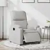 Image de Fauteuil Inclinable Électrique Gris Clair Tissu Microfibre Vidaxl