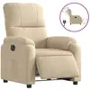 Image de Vidaxl fauteuil inclinable électrique crème tissu microfibre