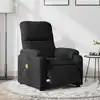 Image de Fauteuil Inclinable De Massage Électrique Noir Tissu Microfibre Vidaxl