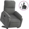 Image de Fauteuil Inclinable Gris Foncé Tissu Microfibre Vidaxl