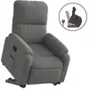 Image de Vidaxl fauteuil inclinable gris foncé tissu microfibre