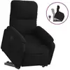 Image de Vidaxl fauteuil inclinable noir tissu microfibre