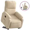 Image de Vidaxl fauteuil inclinable crème tissu microfibre