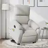 Image de Fauteuil Inclinable De Massage Gris Clair Tissu Microfibre Vidaxl