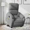 Image de Fauteuil Inclinable De Massage Gris Foncé Tissu Microfibre Vidaxl
