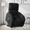 Image de Fauteuil Inclinable De Massage Noir Tissu Microfibre Vidaxl