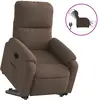 Image de Fauteuil Inclinable Électrique Marron Tissu Microfibre Vidaxl
