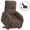Image de Vidaxl fauteuil inclinable électrique marron tissu microfibre