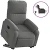 Image de Vidaxl fauteuil inclinable électrique gris foncé tissu microfibre