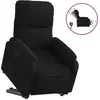 Image de Vidaxl fauteuil inclinable électrique noir tissu microfibre